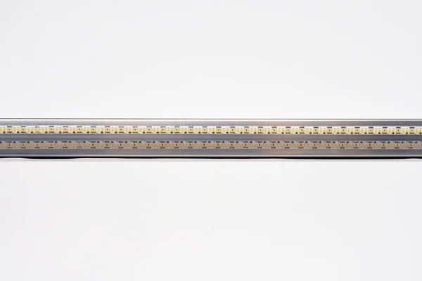 Lampa Led Strip Aluminiowym Profilem Białym Suficie Napinanym Domu Lub — Zdjęcie stockowe