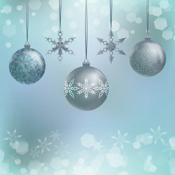 Illustration de trois boules de décoration de Noël — Image vectorielle