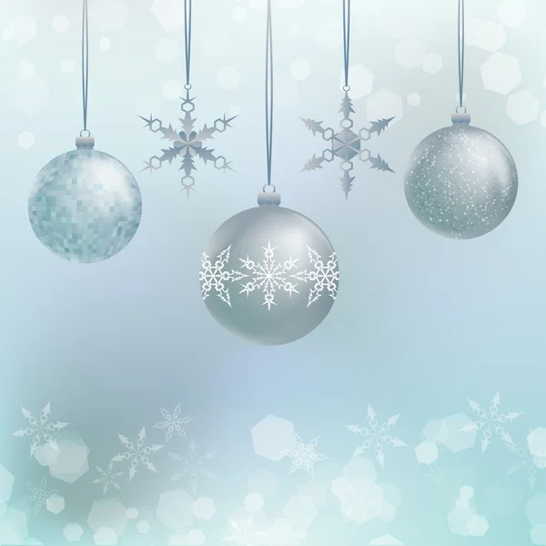 Illustration de trois boules de décoration de Noël — Image vectorielle