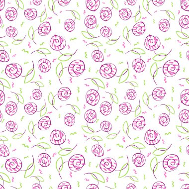 seamless modeli şıklığı ile stilize güller