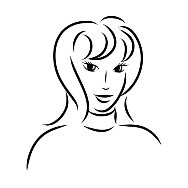 Ilustración vectorial de mujer de belleza agradable — Archivo Imágenes Vectoriales