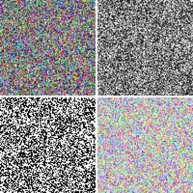Set of four white noise backgrounds clipart