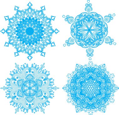 dört elegance kar taneleri topluluğu