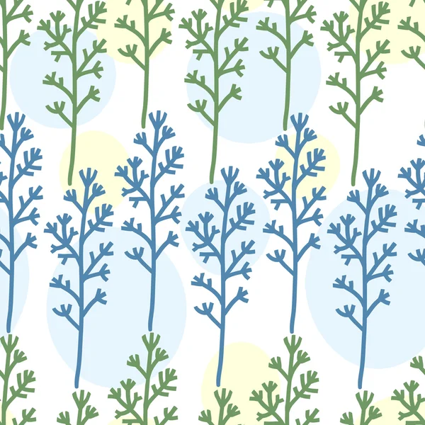 Nahtlose abstrakte Muster mit sauberen floralen Ornamenten — Stockvektor