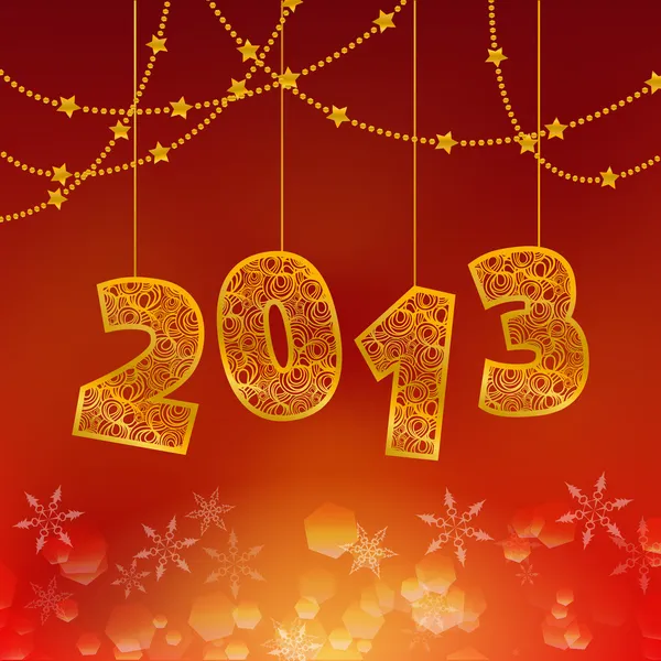 2013 happy New Year illustratie: cijfers en touwen — Stockvector