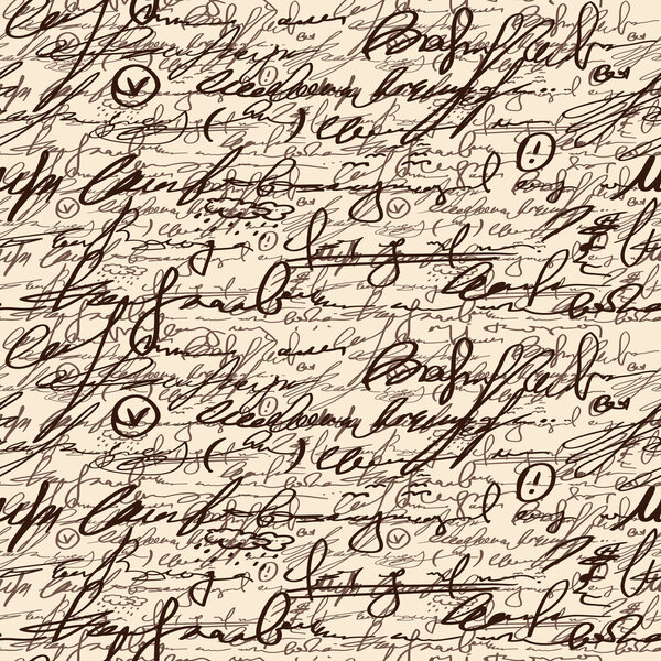 Абстрактный бесшовный рисунок рукописного письма
