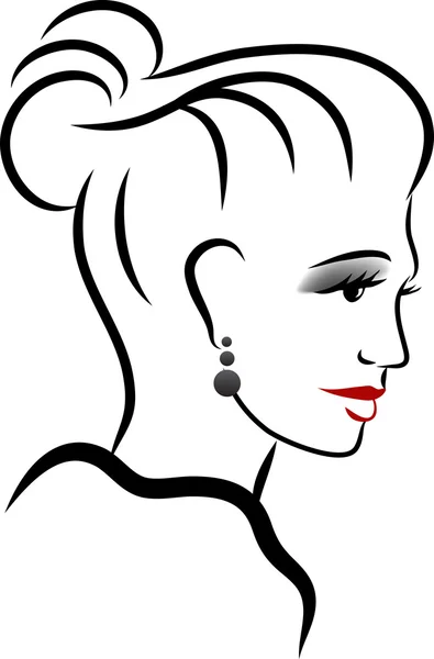 Illustration der eleganten Retro-Frau — Stockvektor