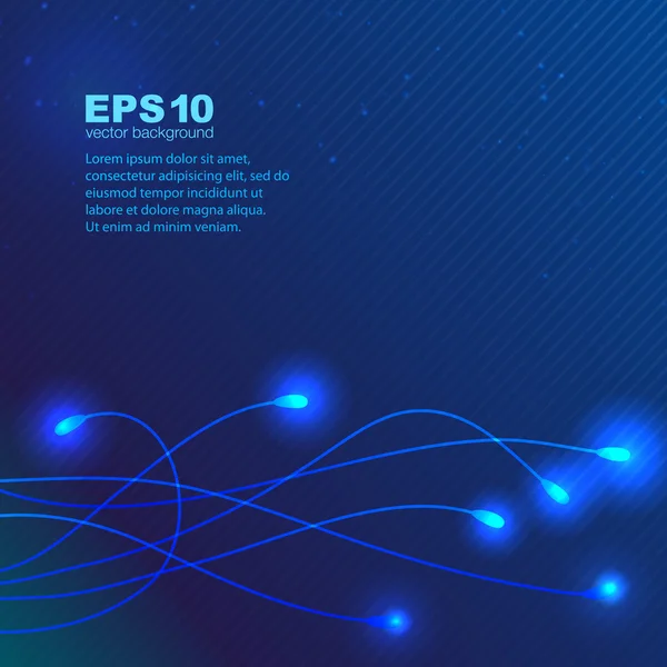 Fond bleu fantaisie avec des cœurs - Illustration vectorielle EPS10 — Image vectorielle