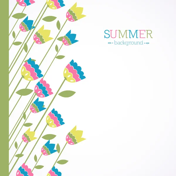 Καλοκαίρι φόντο με φωτεινό bellflowers — Διανυσματικό Αρχείο