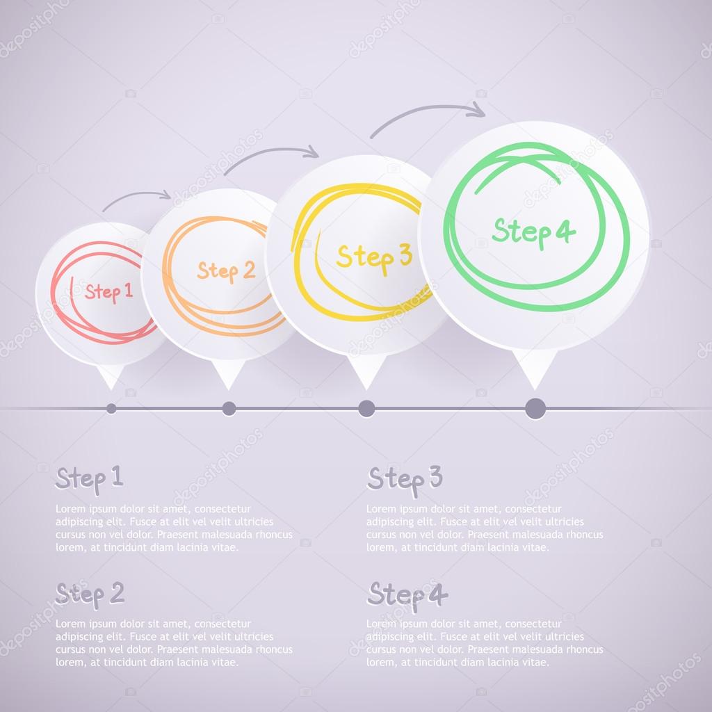 Abstract design background. Speech bubble round frame for Infographics.