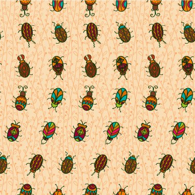 böcek ve şube ile komik seamless modeli