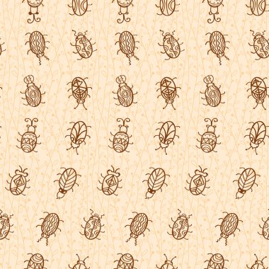 böcek ve şube ile komik seamless modeli