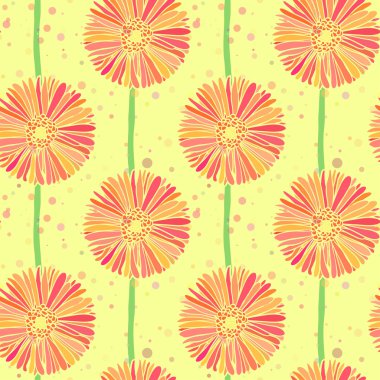 vektör yaz papatya çiçek sorunsuz arka plan