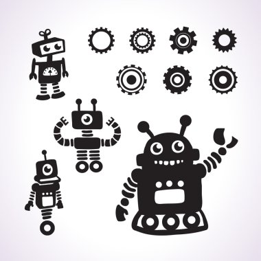 komik robotlar ile sopa