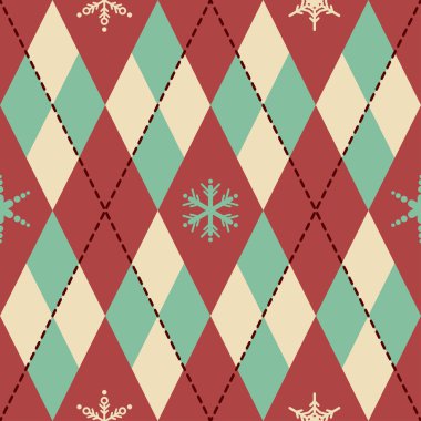 vektör desen rhombus ve kar taneleri