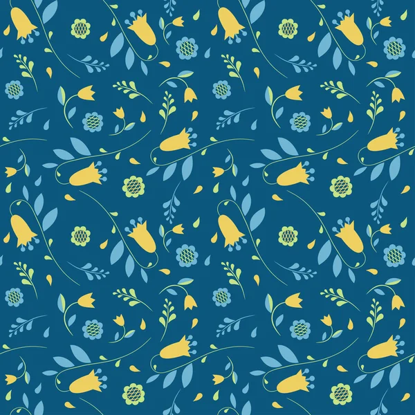 Wzór z bluebell kwiaty — Wektor stockowy