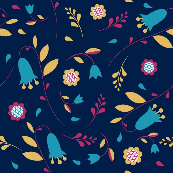 Naadloze patroon met bloemen bluebells — Stockvector