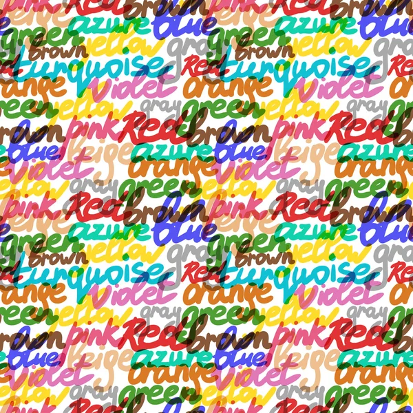 Modèle avec des mots désignant la couleur — Image vectorielle