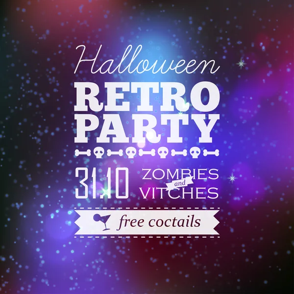 Overnight vector halloween poster — Stock Vector