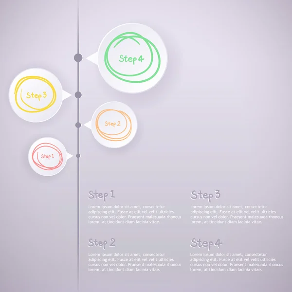 Modern tasarım şablonu için inforgraphic adım adım Telifsiz Stok Illüstrasyonlar