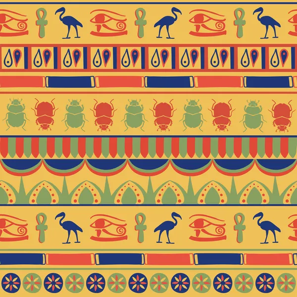 Vector seamless background egyptian ornament — Stock Illustration Vector seamless background egyptian ornament Stock Vector