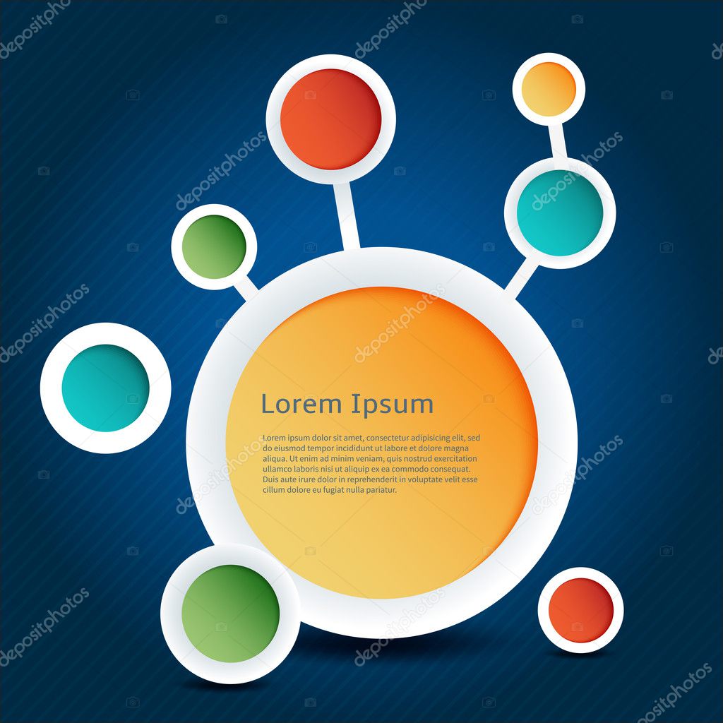 Modern design template with circles for inforgraphic
