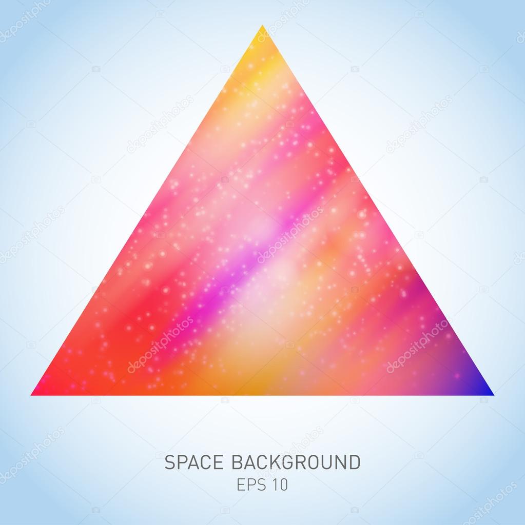 Vector background of space in triangle