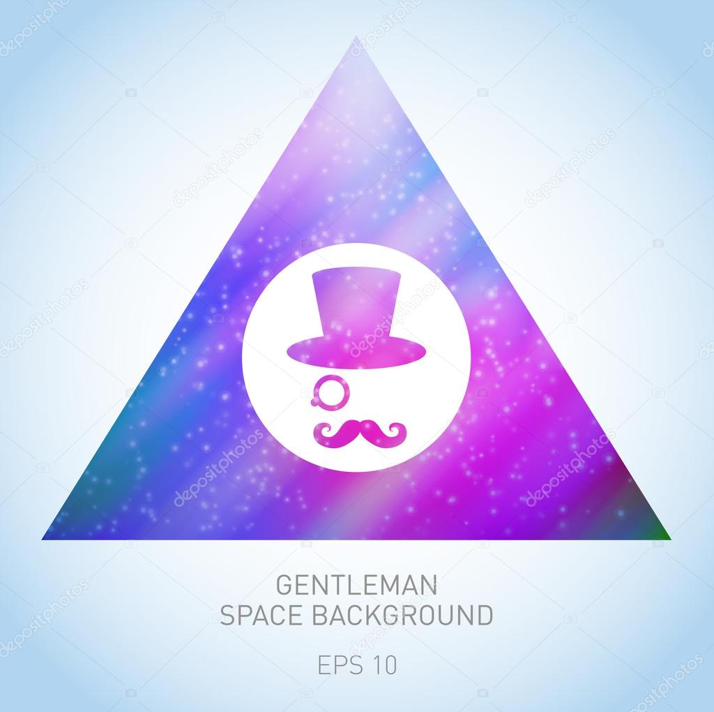 Silhouette gentleman in space triangle Stock Vector by ©Nina_Susik ...