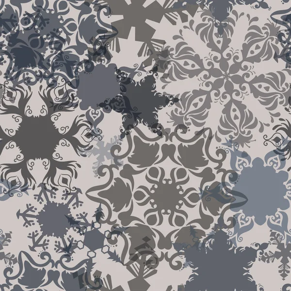 Patrón de Navidad con delicados copos de nieve — Archivo Imágenes Vectoriales