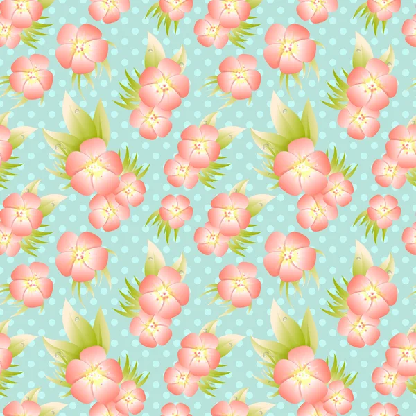 かわいい花のベクトル パターン — ストックベクタ
