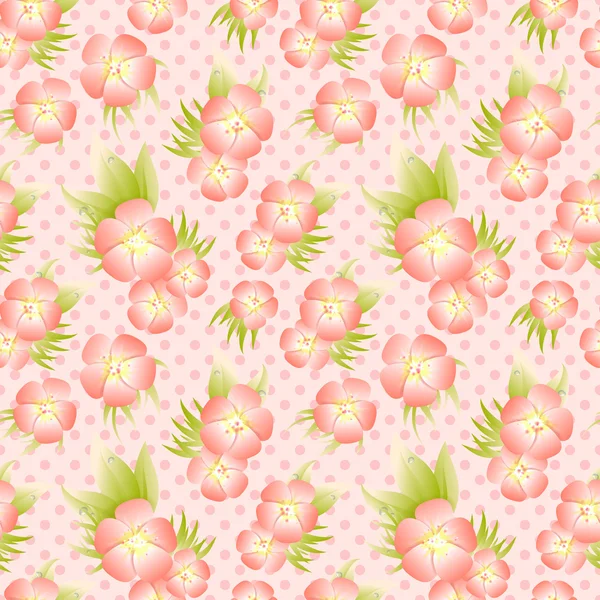 Motif vectoriel avec des fleurs mignonnes — Image vectorielle