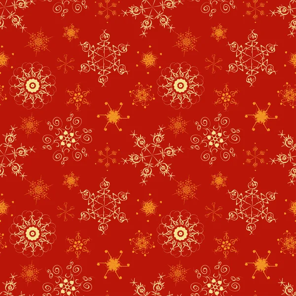 Patrón de Navidad con copos de nieve — Archivo Imágenes Vectoriales