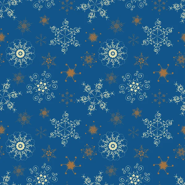 Modèle de Noël avec flocons de neige — Image vectorielle