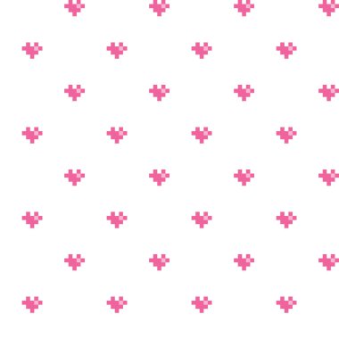 pixel patroon met kleine harten