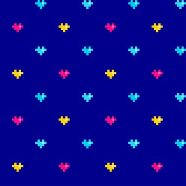 pixel patroon met kleine harten