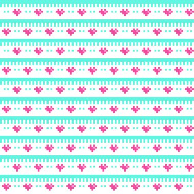 pixel patroon met kleine harten