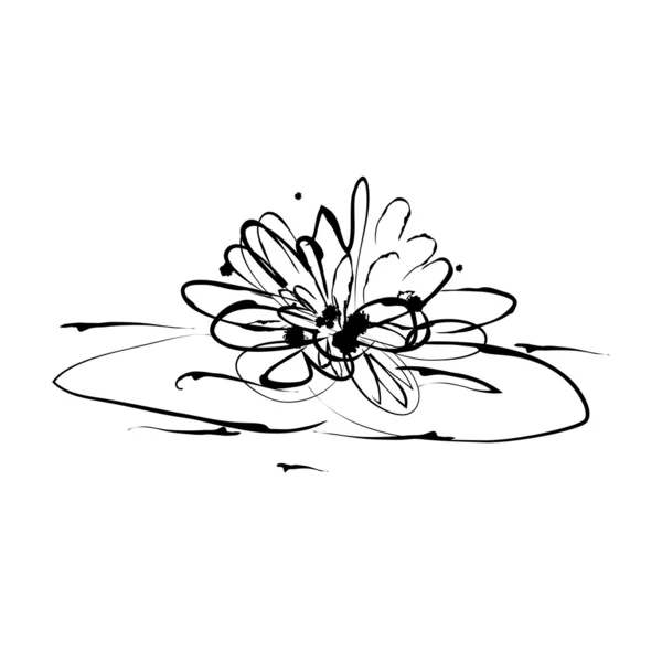 Иллюстрация водяной лилии — стоковый вектор