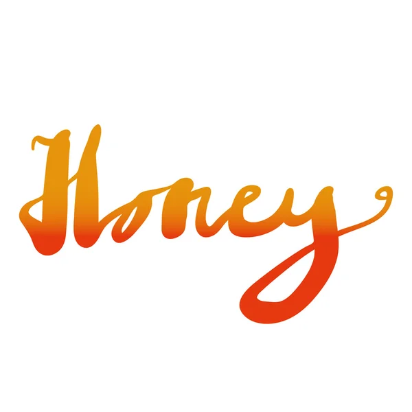 Lettering "Honey" — Stock Vector