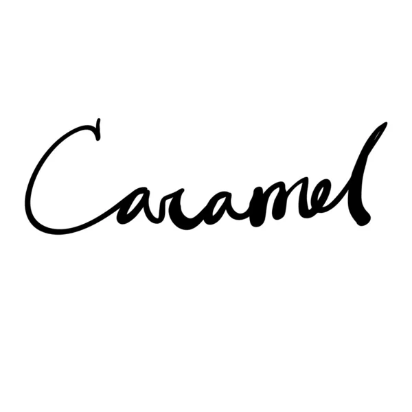 Lettrage encre "Caramel " — Image vectorielle