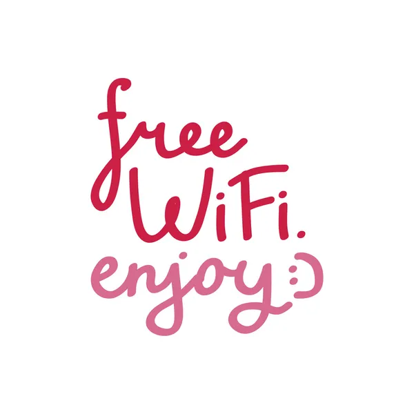 "Wi-Fi gratis "letras . Vector De Stock