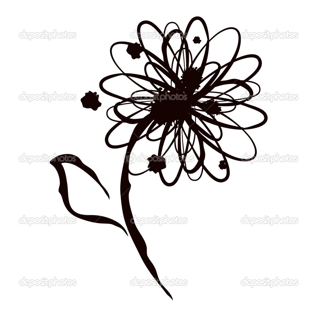 Ilustración con flores de margarita o gerberas Vector de stock #50932929 de  ©Nina_Susik, image size:1024x1024