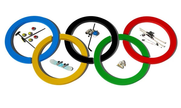 Olympiske ringe - Stock-foto