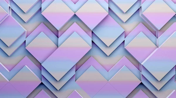 Pastel Renkte Geometrik Şekilli Duvar Oluşturma — Stok fotoğraf