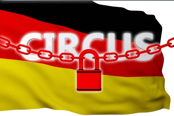 Concept Circus Ban Germany Rendering — Stock Photo, Image