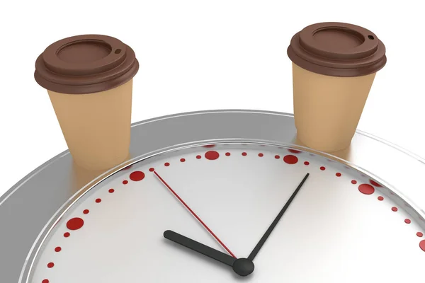 Concept Two Cup Coffee Dial Rendering — Foto Stock