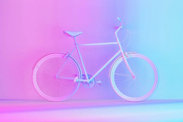 Bicycle Pastel Color Gradient Side View Rendering — 图库照片