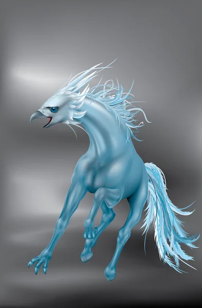 Criatura mítica buitre arpía-caballo — Vector de stock