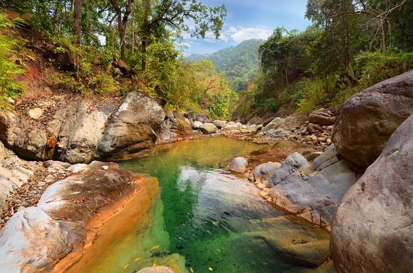 Horská řeka v Himalájích. Uttarakhand — Stock fotografie