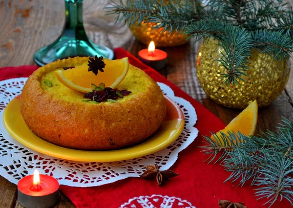 Oranje kerst cake — Stockfoto