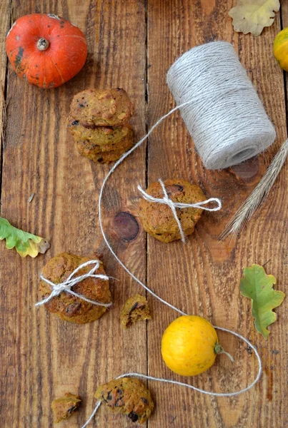 Tykvový soubory cookie — Stock fotografie